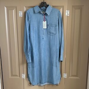 NWT Voyageur by MERSEA Tencel Shirt Dress in Lt Chambray- size: Small